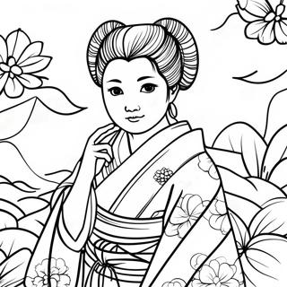 Pagina Para Colorear De Mitsuri Con Kimono Colorido 15090-12651