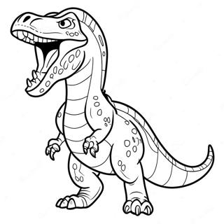 Pagina Para Colorear De Indoraptor Rugiendo 15160-12706