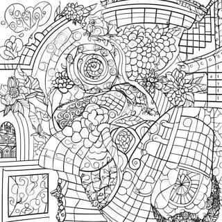 Pagina Para Colorear De Una Colorida Aventura En Cuadricula Misteriosa 15210-12748