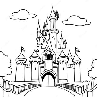 Pagina Para Colorear Del Castillo Magico De Disneyland 15240-12603