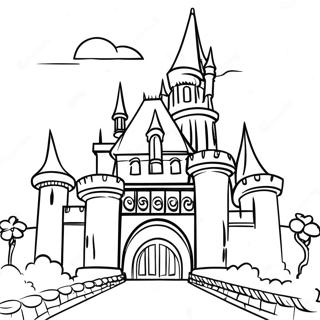 Pagina Para Colorear Del Castillo Magico De Disneyland 15240-12770