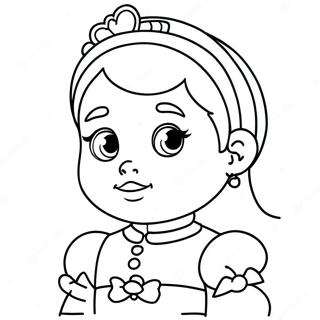 Pagina Para Colorear De Una Linda Princesa Bebe 15299-12958