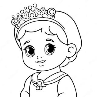 Pagina Para Colorear De Una Linda Princesa Bebe 15299-12959