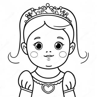 Pagina Para Colorear De Una Linda Princesa Bebe 15299-12960