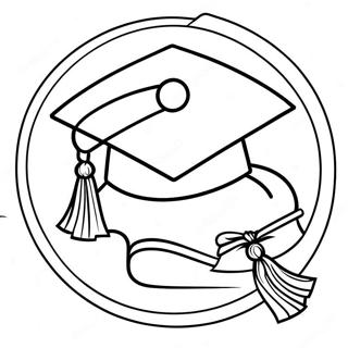 Pagina Para Colorear Del Sombrero De Graduacion De La Clase De 2024 15329-12983