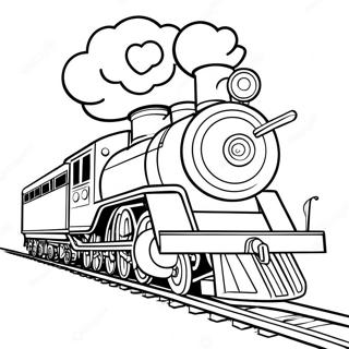 Pagina Para Colorear De Un Tren De Vapor Colorido 15410-13057