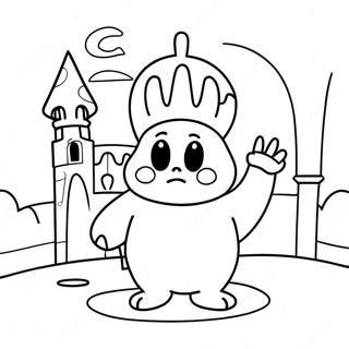 Pagina Para Colorear De King Boo En Un Castillo Espeluznante 15490-13121