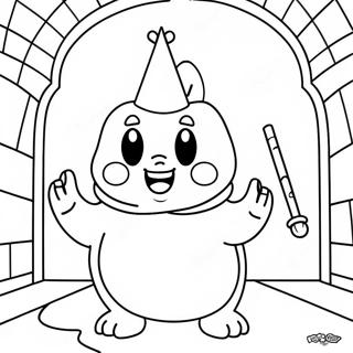 Pagina Para Colorear De King Boo En Un Castillo Espeluznante 15490-13123