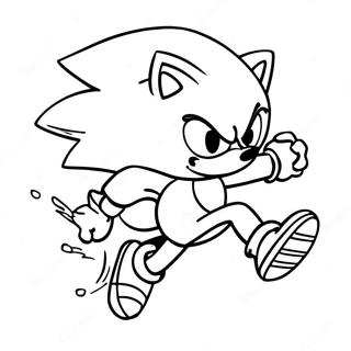 Pagina Para Colorear De Sonic El Erizo A Toda Velocidad 15520-13145