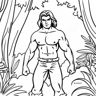 Pagina Para Colorear De La Aventura En La Jungla De Tarzan 15590-13191