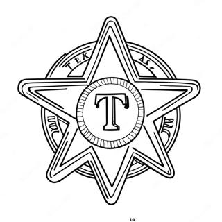 Pagina Para Colorear Del Logo De Los Texas Rangers 15620-13215