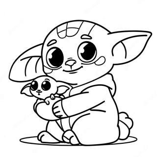 Pagina Para Colorear De Stitch Y Baby Yoda 15661-13252