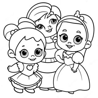 Pagina Para Colorear De Adorables Princesas Disney Bebes 1572-1258