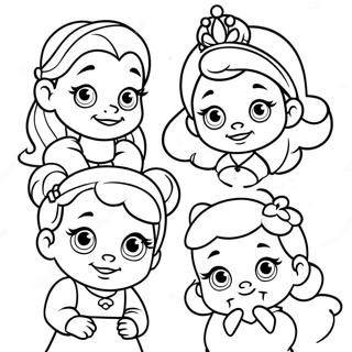 Pagina Para Colorear De Adorables Princesas Disney Bebes 1572-1259