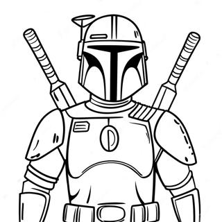 Pagina Para Colorear De Boba Fett En Armadura De Batalla 15741-13316