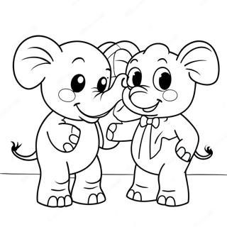 Pagina Para Colorear De Los Amigos Elefante Y Piggie 15751-13322