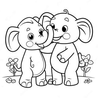 Pagina Para Colorear De Los Amigos Elefante Y Piggie 15751-13323