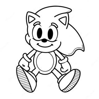 Pagina Para Colorear De Sonic The Hedgehog Con Gorro De Santa 15761-13330