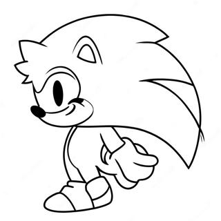 Pagina Para Colorear De Sonic The Hedgehog Con Gorro De Santa 15761-13332