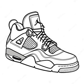 Pagina Para Colorear De Zapatillas Jordan 4 Clasicas 1602-1283