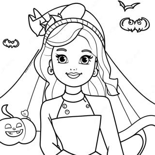 Pagina Para Colorear De Barbie Halloween 16051-13550