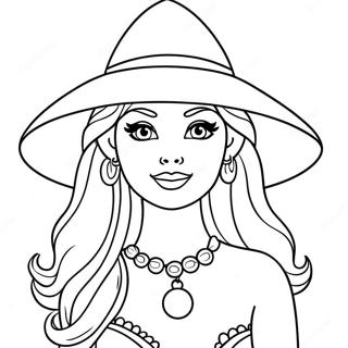 Pagina Para Colorear De Barbie Bruja Espeluznante 16052-13556