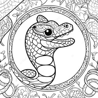 Pagina Para Colorear Del Emblema De La Serpiente Slytherin 16072-13571