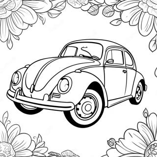 Pagina Para Colorear Del Volkswagen Beetle Clasico 16122-13610