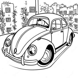 Pagina Para Colorear Del Volkswagen Beetle Clasico 16122-13611