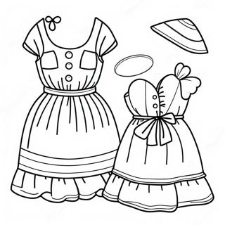 Pagina Para Colorear De Vestidos De Verano Coloridos 1612-1292