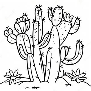 Pagina Para Colorear Cactus Colorido De Arizona 16282-13737