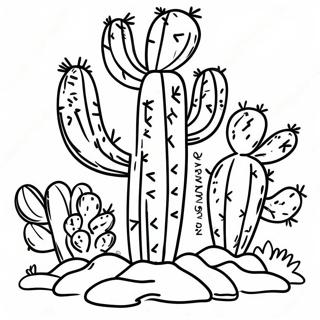 Pagina Para Colorear Cactus Colorido De Arizona 16282-13740