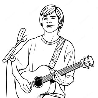 Pagina Para Colorear Troy Bolton Cantando 16322-13772