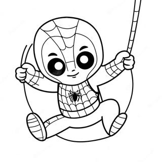 Pagina Para Colorear De Baby Spiderman Balanceandose 16383-13810