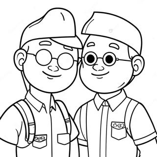 Pagina Para Colorear De Blippi Y Meekah En Una Aventura 16403-13825