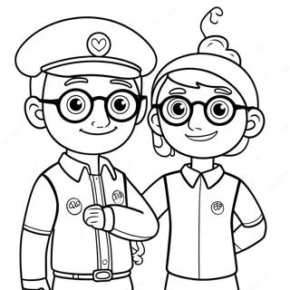 Pagina Para Colorear De Blippi Y Meekah En Una Aventura 16403-13827