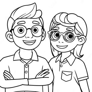 Pagina Para Colorear De Blippi Y Meekah En Una Aventura 16403-13828