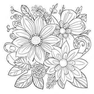 Pagina Para Colorear De Patrones Florales Romanticos 16433-13849