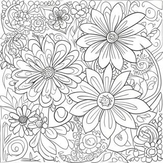 Pagina Para Colorear De Patrones Florales Romanticos 16433-13850