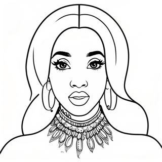 Cardi B Páginas Para Colorear