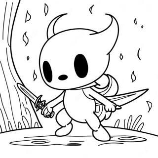 Pagina Para Colorear De Hollow Knight Con Espada 16533-13929