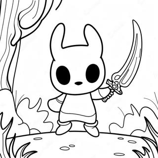 Pagina Para Colorear De Hollow Knight Con Espada 16533-13931