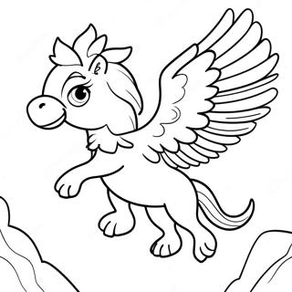 Pagina Para Colorear De Griffin Majestuoso Volando 16593-13978