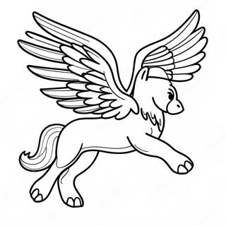 Pagina Para Colorear De Griffin Majestuoso Volando 16593-13980