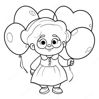 Pagina Para Colorear De Dulce Abuela Con Globos 16603-13988