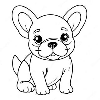 Pagina Para Colorear De Un Lindo Cachorro Bulldog Frances 1662-1329