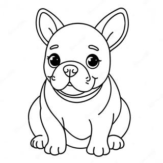 Pagina Para Colorear De Un Lindo Cachorro Bulldog Frances 1662-1331