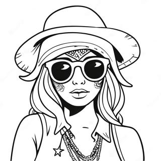 Pagina Para Colorear De Chica Calavera De Azucar Gangsta Cool Con Gafas De Sol 16693-14060