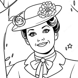 Mary Poppins Páginas Para Colorear