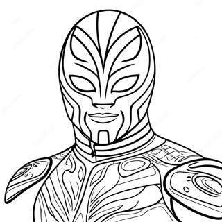 Rey Mysterio Páginas Para Colorear